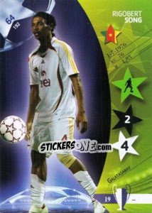 Sticker Rigobert Song - UEFA Champions League 2006-2007. Trading Cards Game n. 64 - Panini