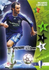 Sticker Ricardo Carvalho - UEFA Champions League 2006-2007. Trading Cards Game n. 69 - Panini