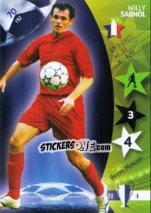 Sticker Willy Sagnol - UEFA Champions League 2006-2007. Trading Cards Game - Panini