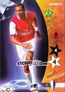 Sticker Gilberto Silva - UEFA Champions League 2006-2007. Trading Cards Game n. 73 - Panini