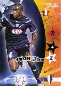 Sticker Antonio Rio Mavuba - UEFA Champions League 2006-2007. Trading Cards Game n. 75 - Panini
