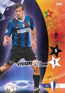 Sticker Figo - UEFA Champions League 2006-2007. Trading Cards Game n. 78 - Panini