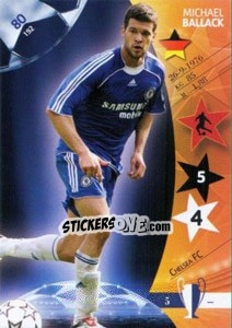 Sticker Michael Ballack - UEFA Champions League 2006-2007. Trading Cards Game n. 80 - Panini