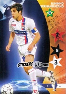 Sticker Juninho Pernambucano - UEFA Champions League 2006-2007. Trading Cards Game - Panini