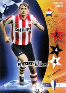 Sticker Phillip Cocu - UEFA Champions League 2006-2007. Trading Cards Game n. 85 - Panini