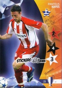 Sticker Pantelis Kafes - UEFA Champions League 2006-2007. Trading Cards Game n. 86 - Panini
