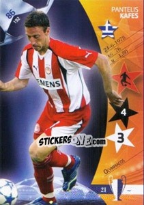 Sticker Pantelis Kafes - UEFA Champions League 2006-2007. Trading Cards Game - Panini