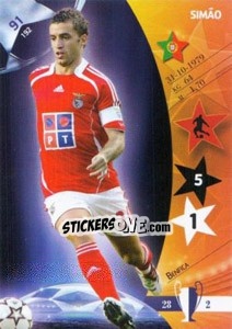 Sticker Simão - UEFA Champions League 2006-2007. Trading Cards Game n. 91 - Panini