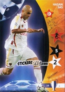 Sticker Hasan Sas - UEFA Champions League 2006-2007. Trading Cards Game n. 92 - Panini