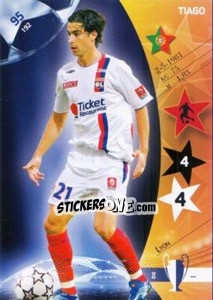 Sticker Tiago Mendes - UEFA Champions League 2006-2007. Trading Cards Game n. 95 - Panini
