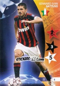 Sticker Gennaro Ivan Gattuso - UEFA Champions League 2006-2007. Trading Cards Game n. 96 - Panini
