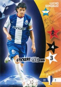 Sticker Lucho Gonzalez - UEFA Champions League 2006-2007. Trading Cards Game n. 97 - Panini