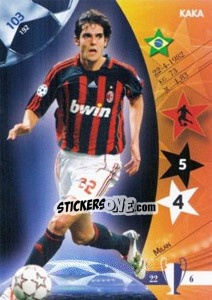 Sticker Kaka - UEFA Champions League 2006-2007. Trading Cards Game - Panini