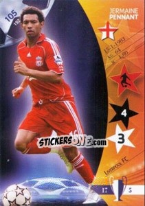 Sticker Jermaine Pennant - UEFA Champions League 2006-2007. Trading Cards Game n. 105 - Panini