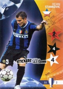 Sticker Dejan Stankovic - UEFA Champions League 2006-2007. Trading Cards Game n. 106 - Panini