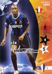 Sticker Patrick Vieira - UEFA Champions League 2006-2007. Trading Cards Game n. 110 - Panini