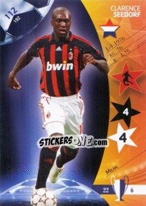 Sticker Clarence Seedorf - UEFA Champions League 2006-2007. Trading Cards Game n. 112 - Panini