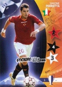 Sticker Simone Perrotta - UEFA Champions League 2006-2007. Trading Cards Game n. 113 - Panini