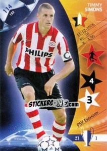 Sticker Timmy Simons - UEFA Champions League 2006-2007. Trading Cards Game n. 114 - Panini