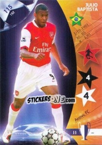 Sticker Julio Baptista - UEFA Champions League 2006-2007. Trading Cards Game n. 115 - Panini