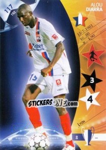 Sticker Alou Diarra - UEFA Champions League 2006-2007. Trading Cards Game n. 117 - Panini