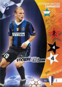 Sticker Esteban Matias Cambiasso - UEFA Champions League 2006-2007. Trading Cards Game n. 120 - Panini