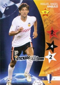 Sticker Miguel Angel Angulo - UEFA Champions League 2006-2007. Trading Cards Game n. 123 - Panini