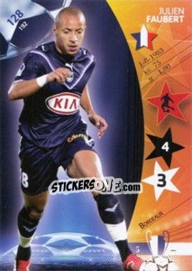 Sticker Julien Faubert - UEFA Champions League 2006-2007. Trading Cards Game n. 128 - Panini