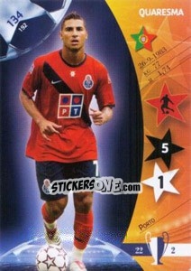 Sticker Quaresma - UEFA Champions League 2006-2007. Trading Cards Game n. 134 - Panini