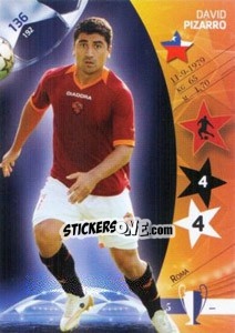 Sticker David Pizarro - UEFA Champions League 2006-2007. Trading Cards Game n. 136 - Panini