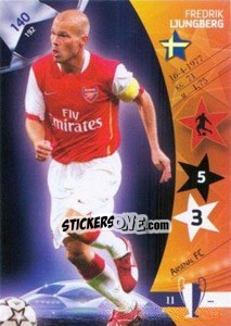 Sticker Fredrik Ljungberg - UEFA Champions League 2006-2007. Trading Cards Game n. 140 - Panini