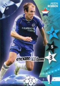 Sticker Arjen Robben - UEFA Champions League 2006-2007. Trading Cards Game n. 151 - Panini