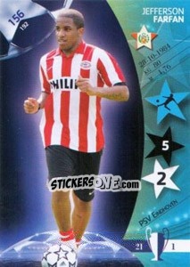 Sticker Jefferson Farfan - UEFA Champions League 2006-2007. Trading Cards Game n. 156 - Panini
