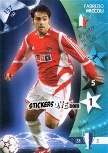 Sticker Fabrizio Miccoli - UEFA Champions League 2006-2007. Trading Cards Game n. 157 - Panini