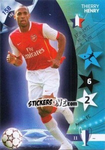 Sticker Thierry Henry - UEFA Champions League 2006-2007. Trading Cards Game n. 158 - Panini