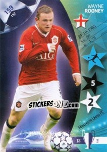 Sticker Wayne Rooney - UEFA Champions League 2006-2007. Trading Cards Game n. 159 - Panini