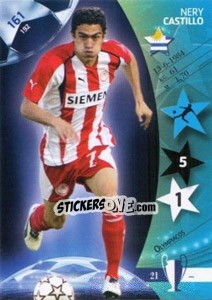 Sticker Nery Castillo - UEFA Champions League 2006-2007. Trading Cards Game n. 161 - Panini