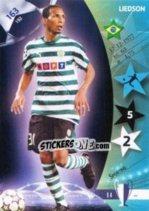 Sticker Liedson - UEFA Champions League 2006-2007. Trading Cards Game n. 163 - Panini