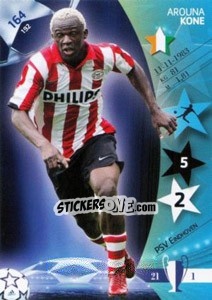 Sticker Arouna Kone - UEFA Champions League 2006-2007. Trading Cards Game - Panini