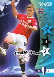 Sticker Ole Gunnar Solskjaer - UEFA Champions League 2006-2007. Trading Cards Game n. 165 - Panini
