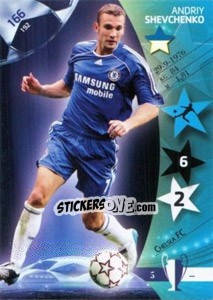 Sticker Andriy Shevchenko - UEFA Champions League 2006-2007. Trading Cards Game n. 166 - Panini