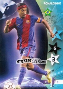 Sticker Ronaldinho - UEFA Champions League 2006-2007. Trading Cards Game n. 168 - Panini