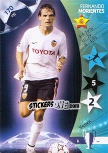 Sticker Fernando Morientes - UEFA Champions League 2006-2007. Trading Cards Game - Panini