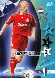 Sticker Dirk Kuyt - UEFA Champions League 2006-2007. Trading Cards Game n. 173 - Panini