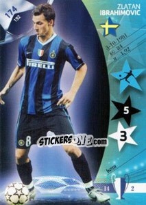 Sticker Zlatan Ibrahimovic - UEFA Champions League 2006-2007. Trading Cards Game - Panini