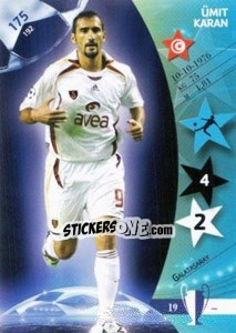Sticker ümit Karan - UEFA Champions League 2006-2007. Trading Cards Game n. 175 - Panini