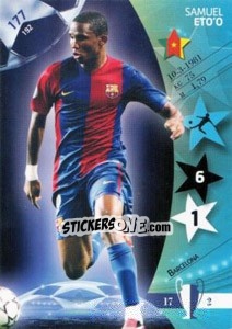 Sticker Samuel Eto'o - UEFA Champions League 2006-2007. Trading Cards Game n. 177 - Panini