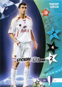 Sticker Hakan Sükür - UEFA Champions League 2006-2007. Trading Cards Game n. 185 - Panini