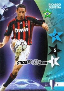 Sticker Ricardo Oliveira - UEFA Champions League 2006-2007. Trading Cards Game n. 190 - Panini