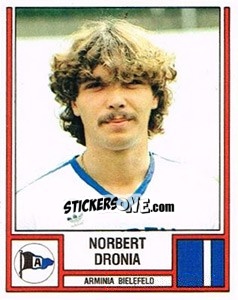 Sticker Norbert Dronia - German Football Bundesliga 1981-1982 - Panini
